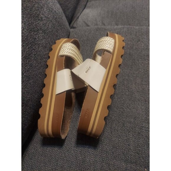 Reef CUSHION VISTA HI Women’s Platform Slide Sandals NATURAL Shoes Size 6 - Picture 8 of 10